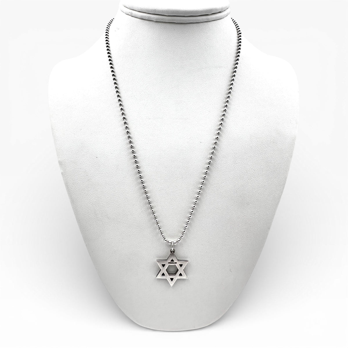 Tiffany & Co. Star of David Sterling Silver with 19" Necklace. (Pre-Owned)