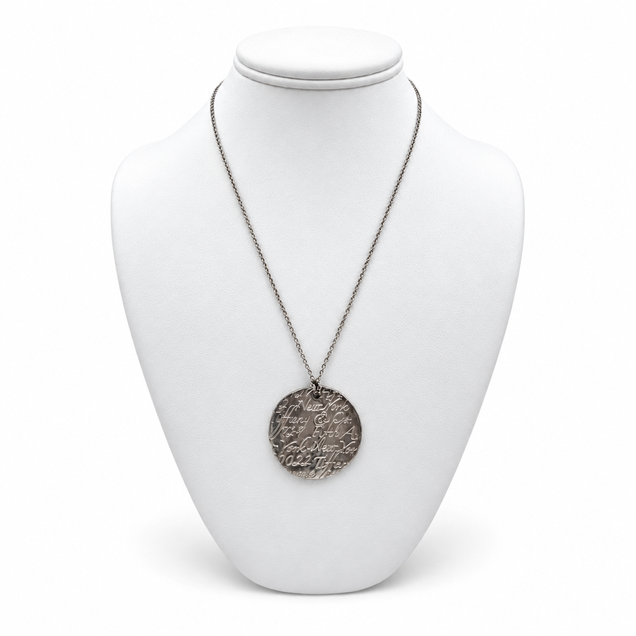 Tiffany & Co. Happy New Year Pendant Sterling Silver with 17" Necklace. (Pre-Owned)