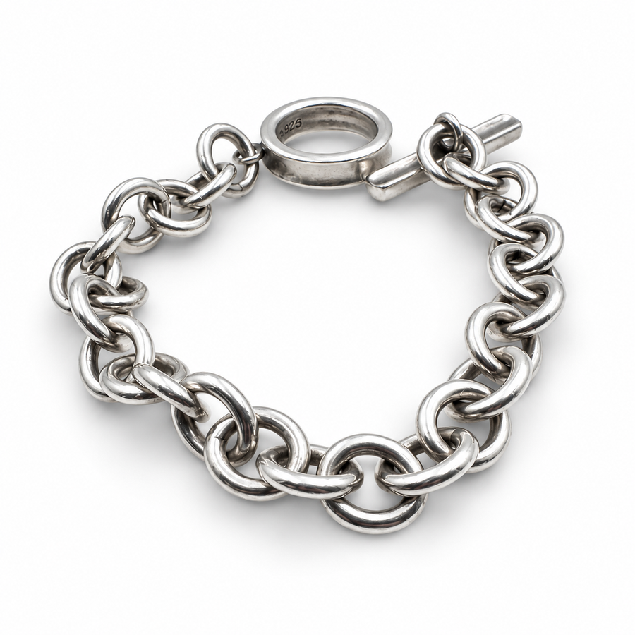 Tiffany & Co. Sterling Silver 6.50" Toggle Bracelet. (Pre-Owned)