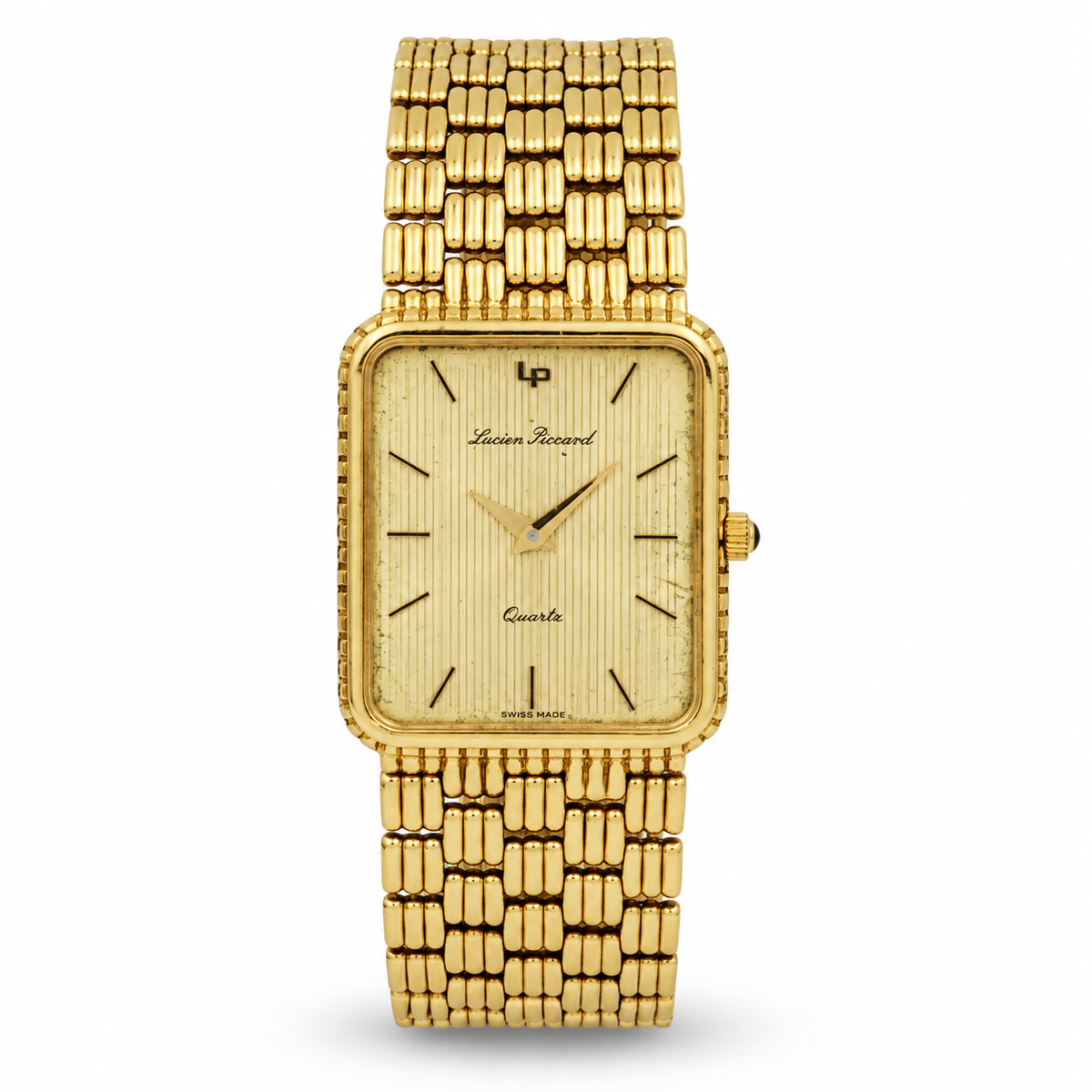 Lucien Piccard 25mm Vintage 14K Yellow Gold Watch with Gold Dial. (Pre-Owned)