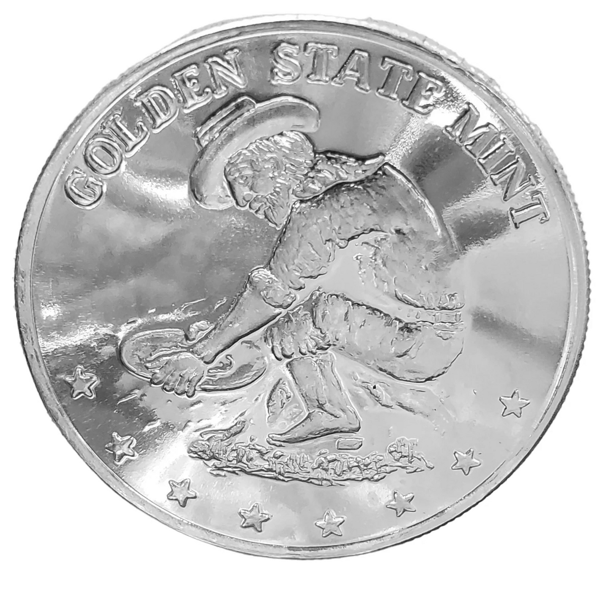 Golden State Mint 1 oz .999 Prospector Panner Fine Pure Silver Coin. (TUBE OF 20)