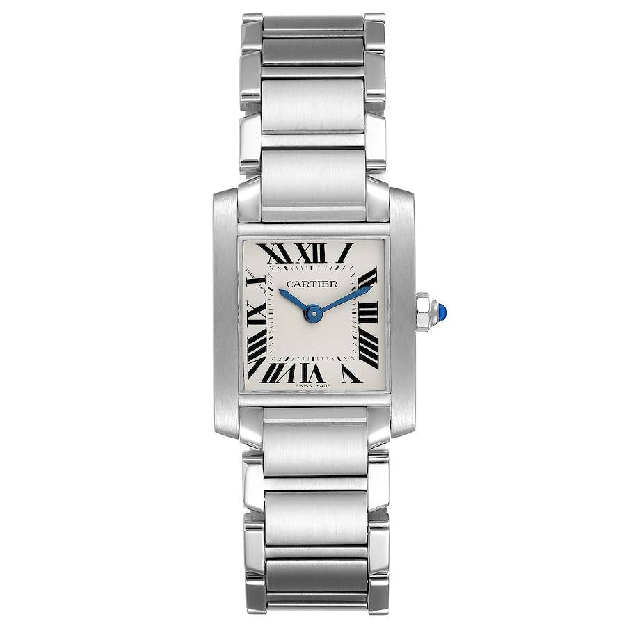 *Ladies Small Cartier Tank Francaise Stainless Steel Watch In Matte Finish. (Pre-Owned 2384)