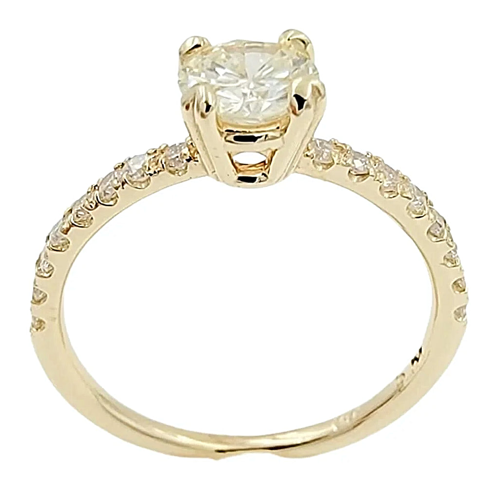 14K Yellow Gold Diamond Wedding Ring.