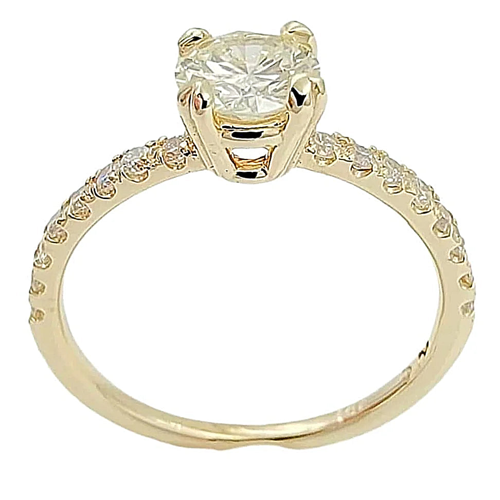 14K Yellow Gold Diamond Wedding Ring.