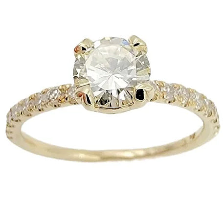 14K Yellow Gold Diamond Wedding Ring.