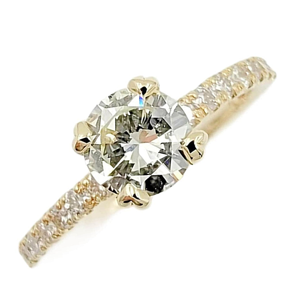14K Yellow Gold Diamond Wedding Ring.