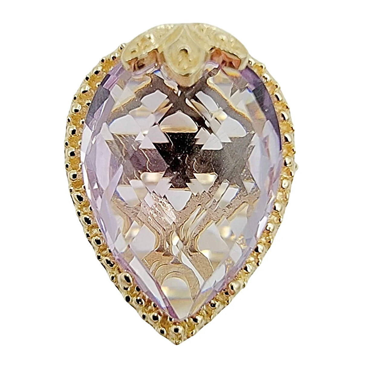 14K Yellow Gold Engagement Ring with Amethyst.