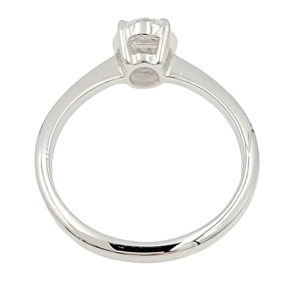 18K White Gold Diamond Cluster Engagement Ring.