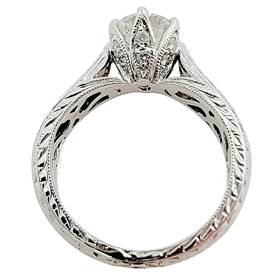 18K White Gold Engagement Diamond Ring.