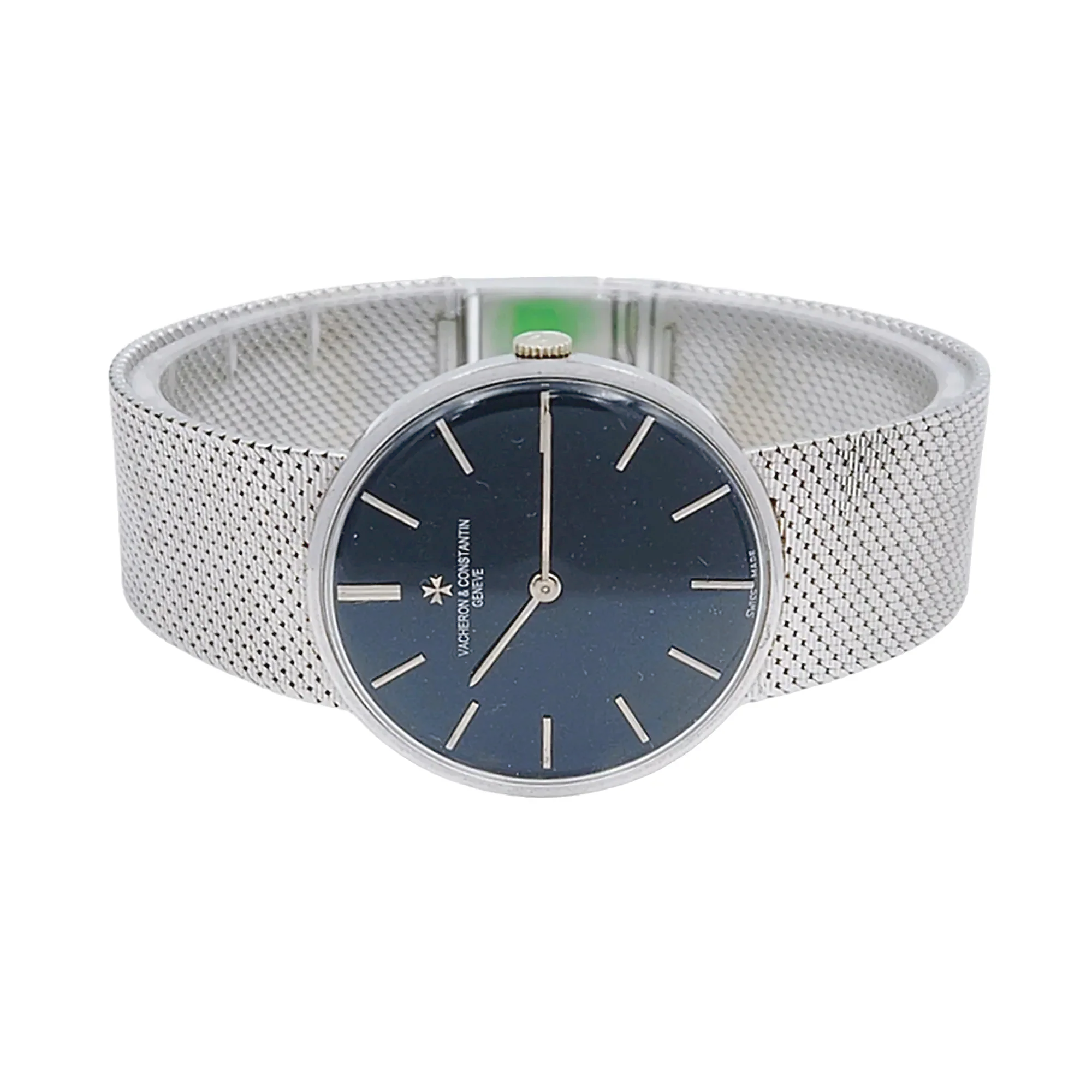 1970's Men's Vacheron & Constantin 33mm Vintage Solid 18K White Gold Watch with Black Dial. (Pre-Owned)
