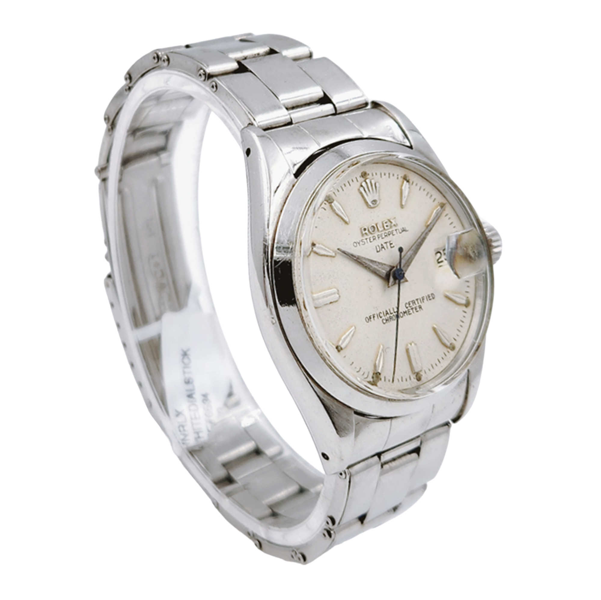 1976 Men's Rolex 34mm Date Vintage Stainless Steel Watch with Cream Dial and Smooth Bezel. (Pre-Owned 6534)