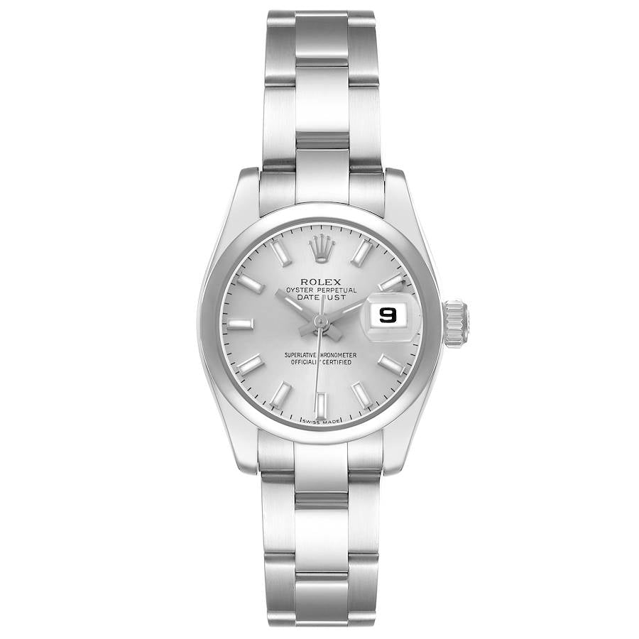 *2006 Ladies Rolex 26mm DateJust Stainless Steel Watch with Silver Dial and Smooth Bezel. (Pre-Owned 179160)