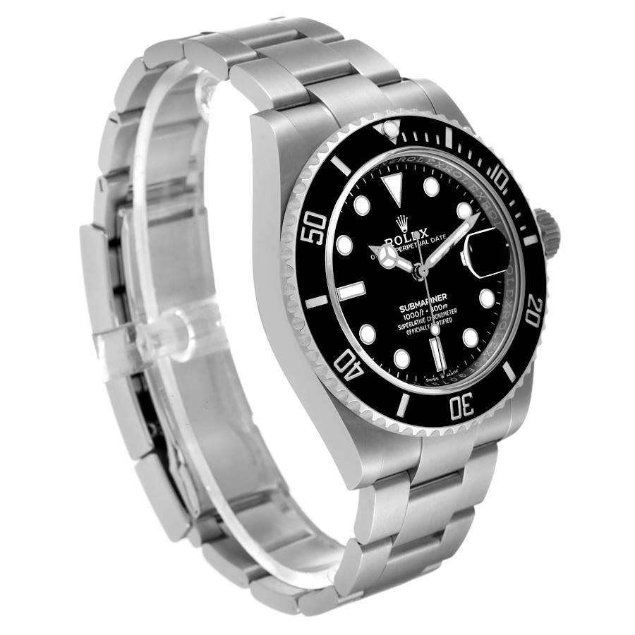 2022 Men's Rolex 41mm Submariner Oyster Perpetual Stainless Steel Watch with Black Dial and Black Bezel. (Pre-Owned 126610)