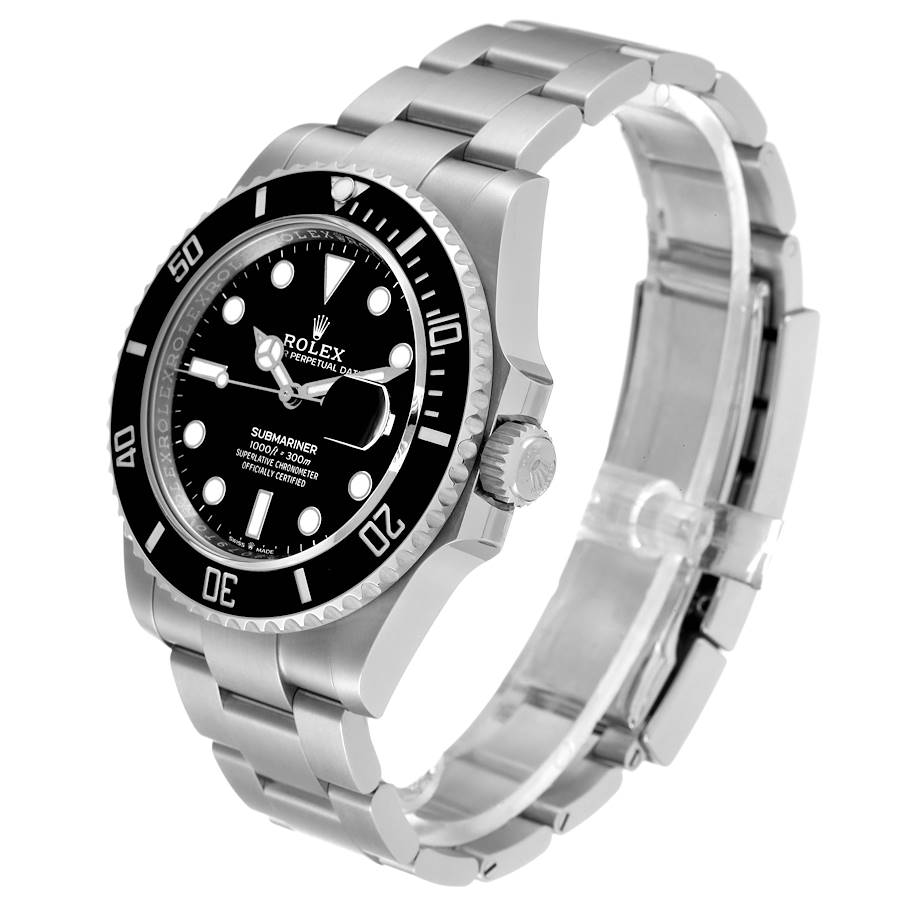 2022 Men's Rolex 41mm Submariner Oyster Perpetual Stainless Steel Watch with Black Dial and Black Bezel. (Pre-Owned 126610)