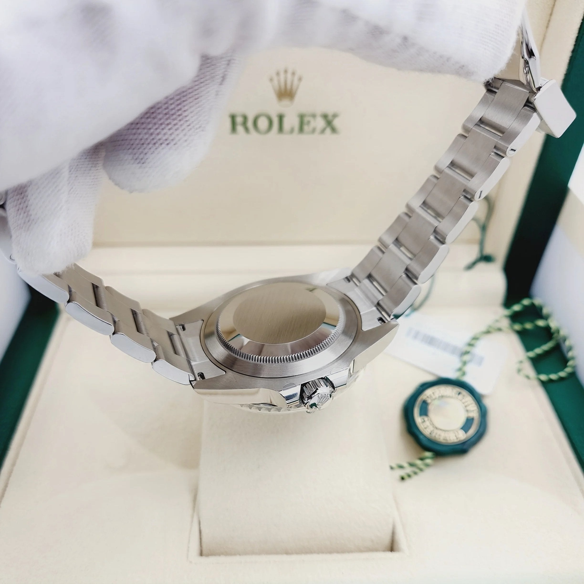 2024 Men's Rolex 41mm Submariner Date "Starbucks" Oyster Perpetual Stainless Steel Watch with Black Dial and Green Ceramic Bezel. (NEW 126610LV)