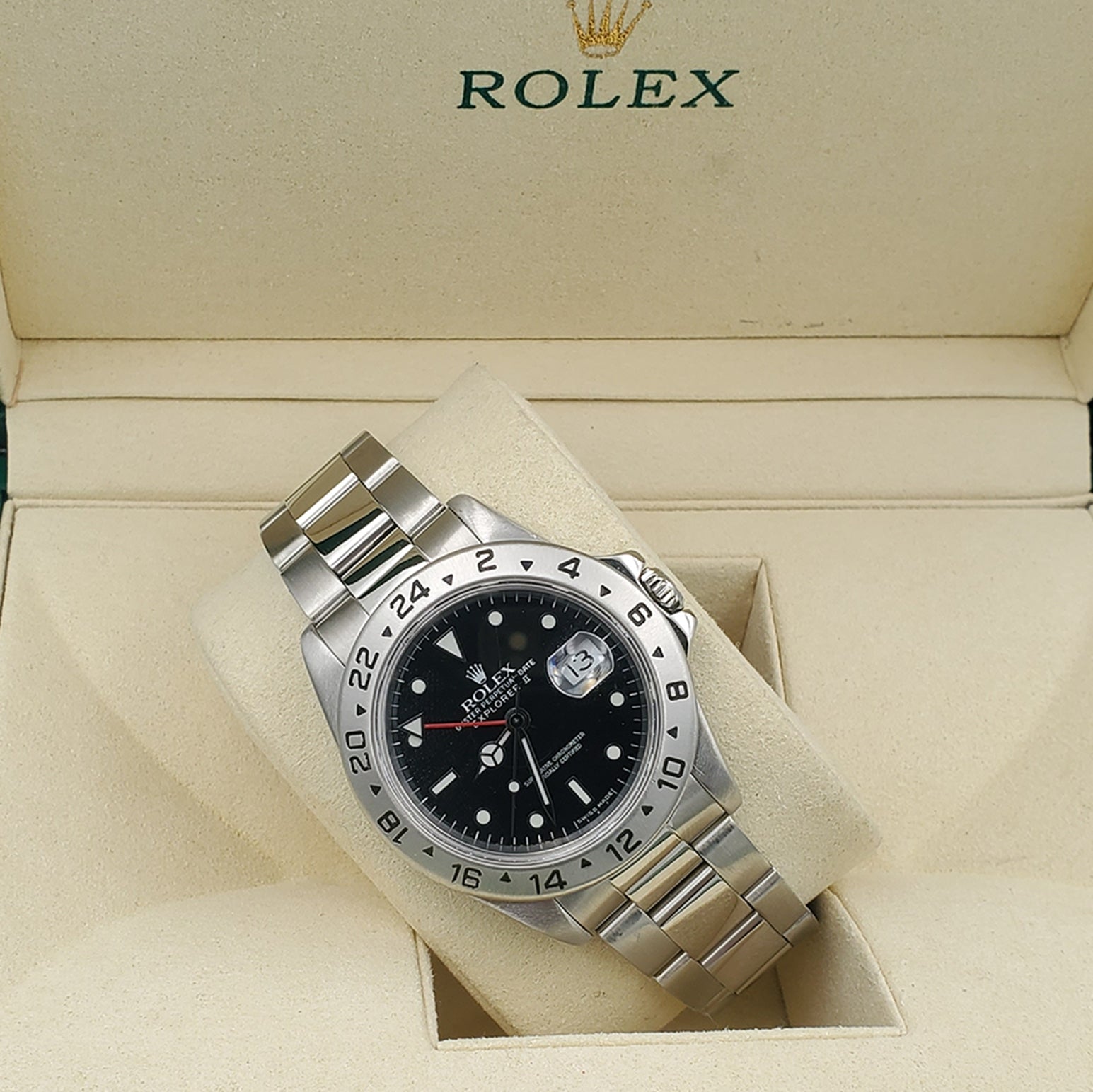 Men's Rolex 40mm Explorer II Stainless Steel Wristwatch w/ Black Dial. (Pre-Owned)