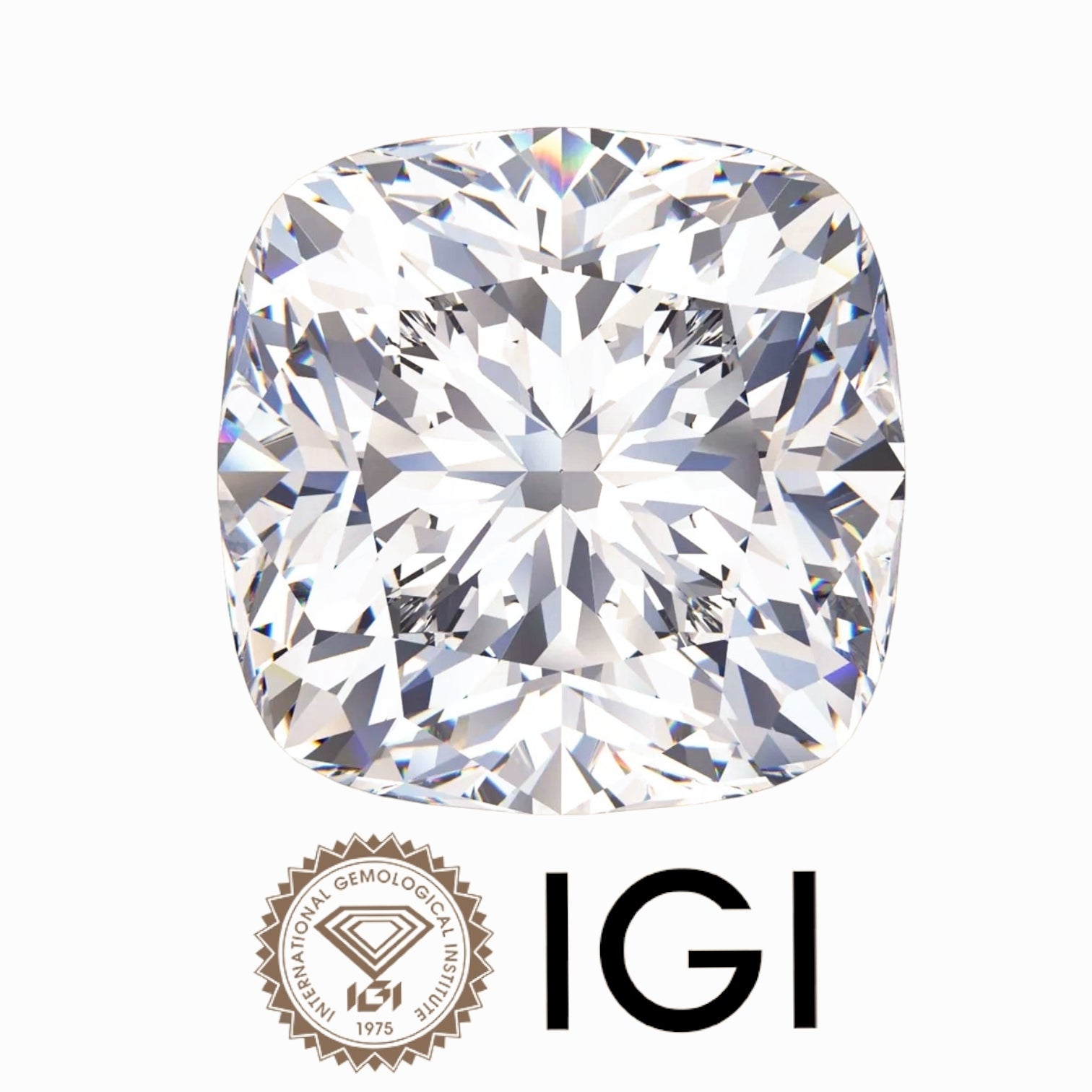 1.51 Carat Cushion Wholesale IGI Certified Lab Grown Loose Diamond. (Clarity VVS2 / D Color)