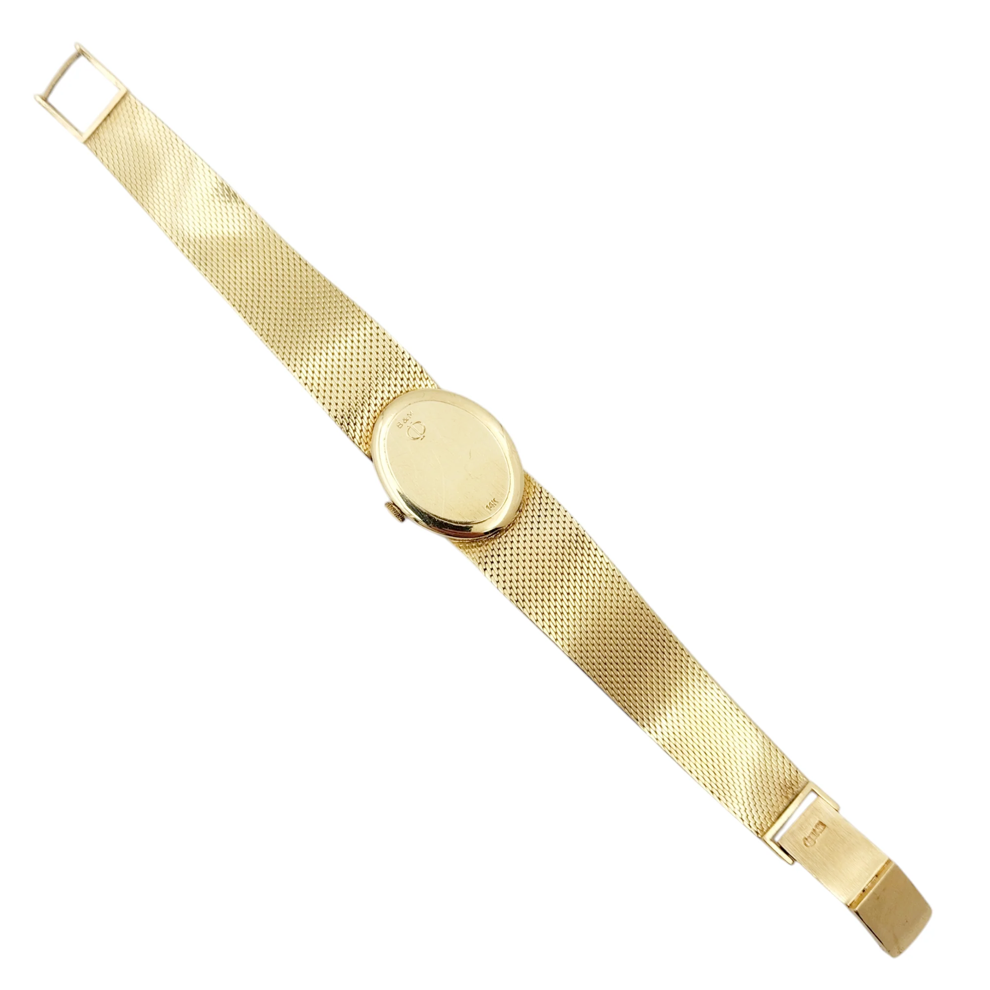 Ladies Baume & Mercier 27mm Vintage 14K Yellow Gold Watch with Gold Dial. (Pre-Owned)