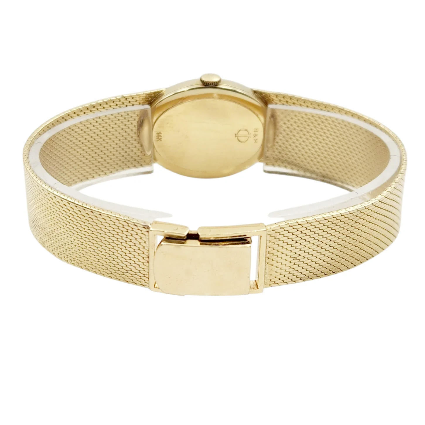 Ladies Baume & Mercier 27mm Vintage 14K Yellow Gold Watch with Gold Dial. (Pre-Owned)
