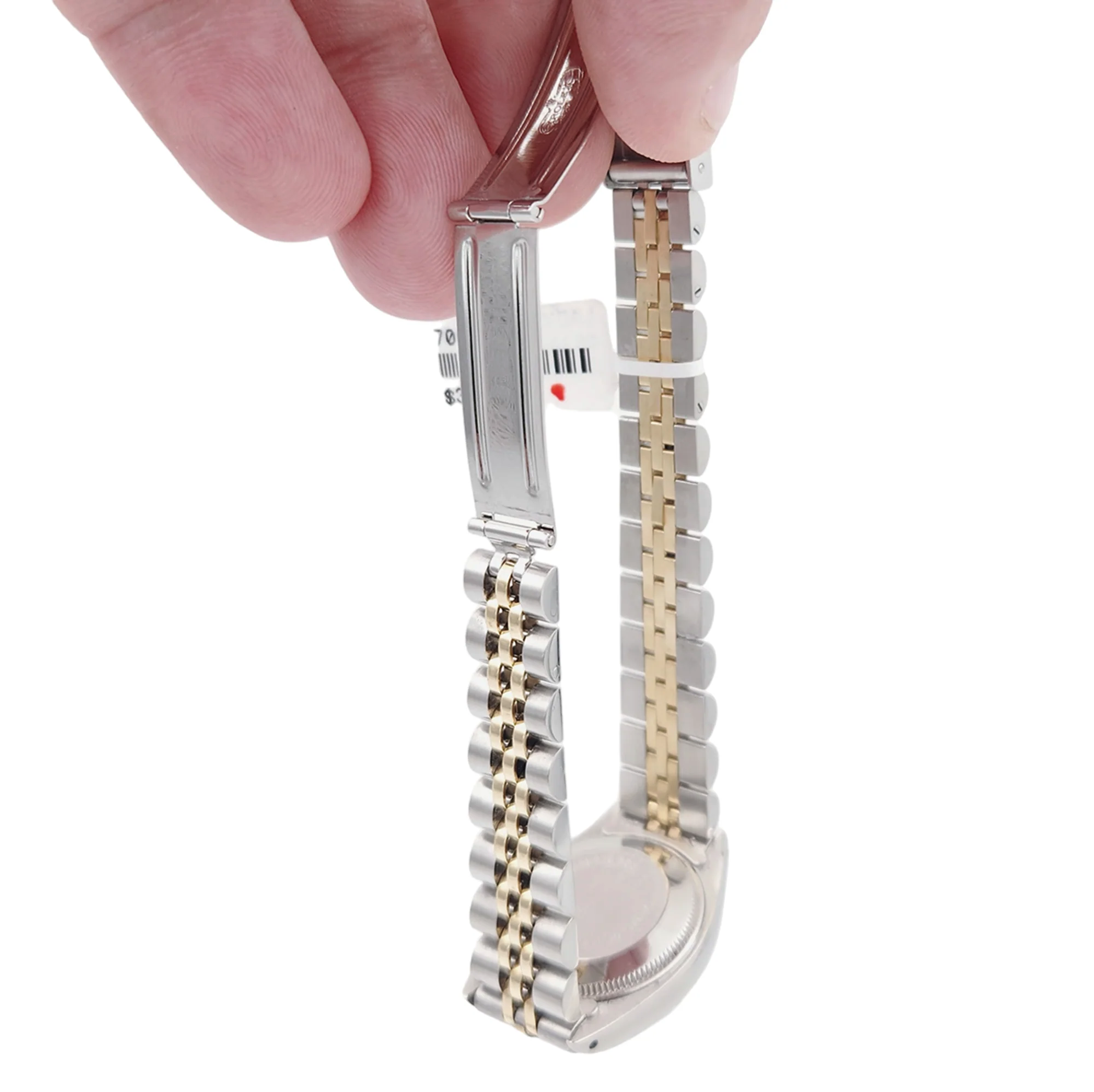 Ladies Rolex 26mm DateJust Two Tone 18K Yellow Gold / Stainless Steel Watch with Blue Dial and Fluted Bezel. (Pre-Owned 6917)