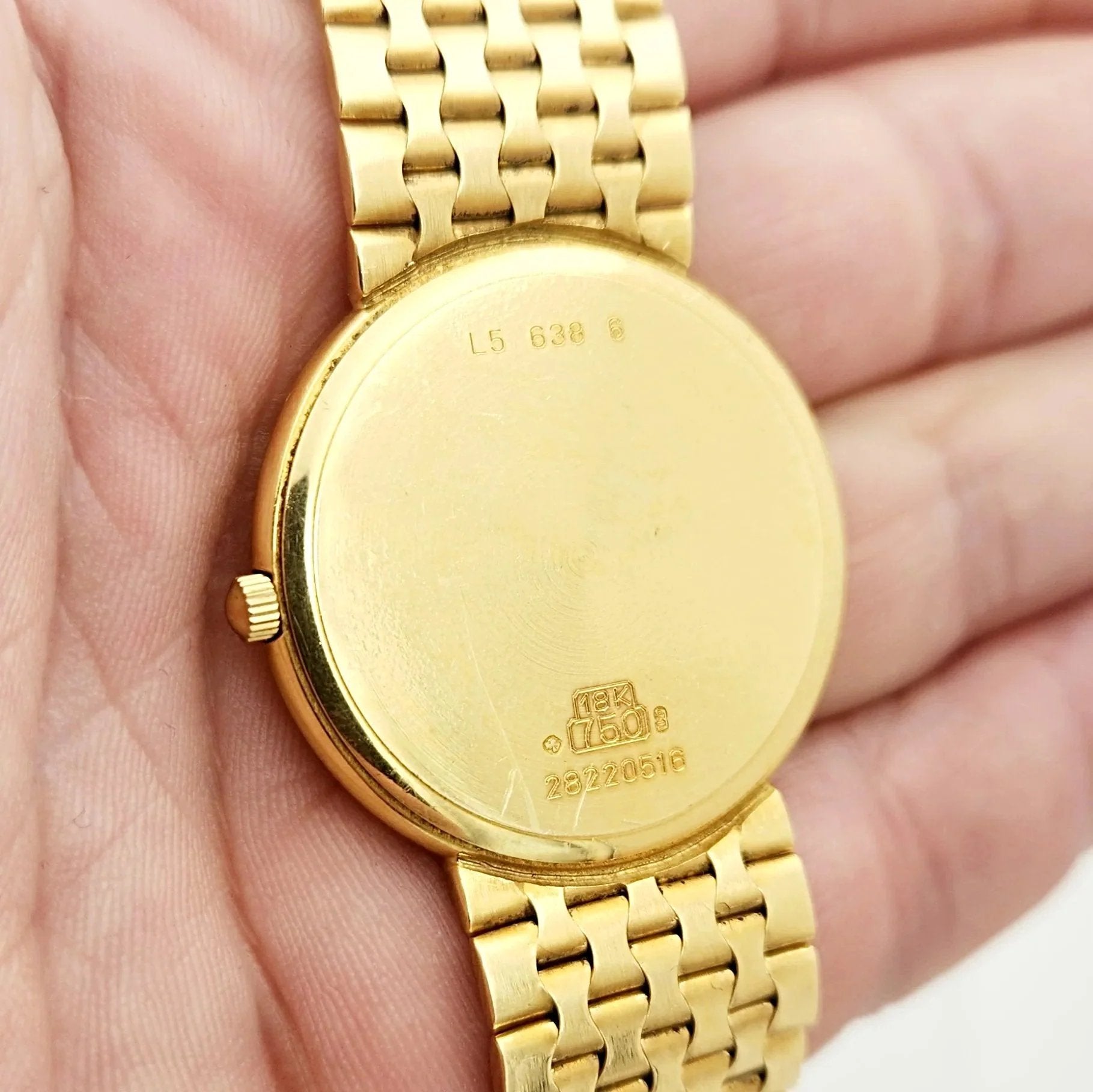 Men's Longines Vintage 34mm Watch with 18K Yellow Gold Band, Gold Dial and Gold Bezel. (Pre-Owned)
