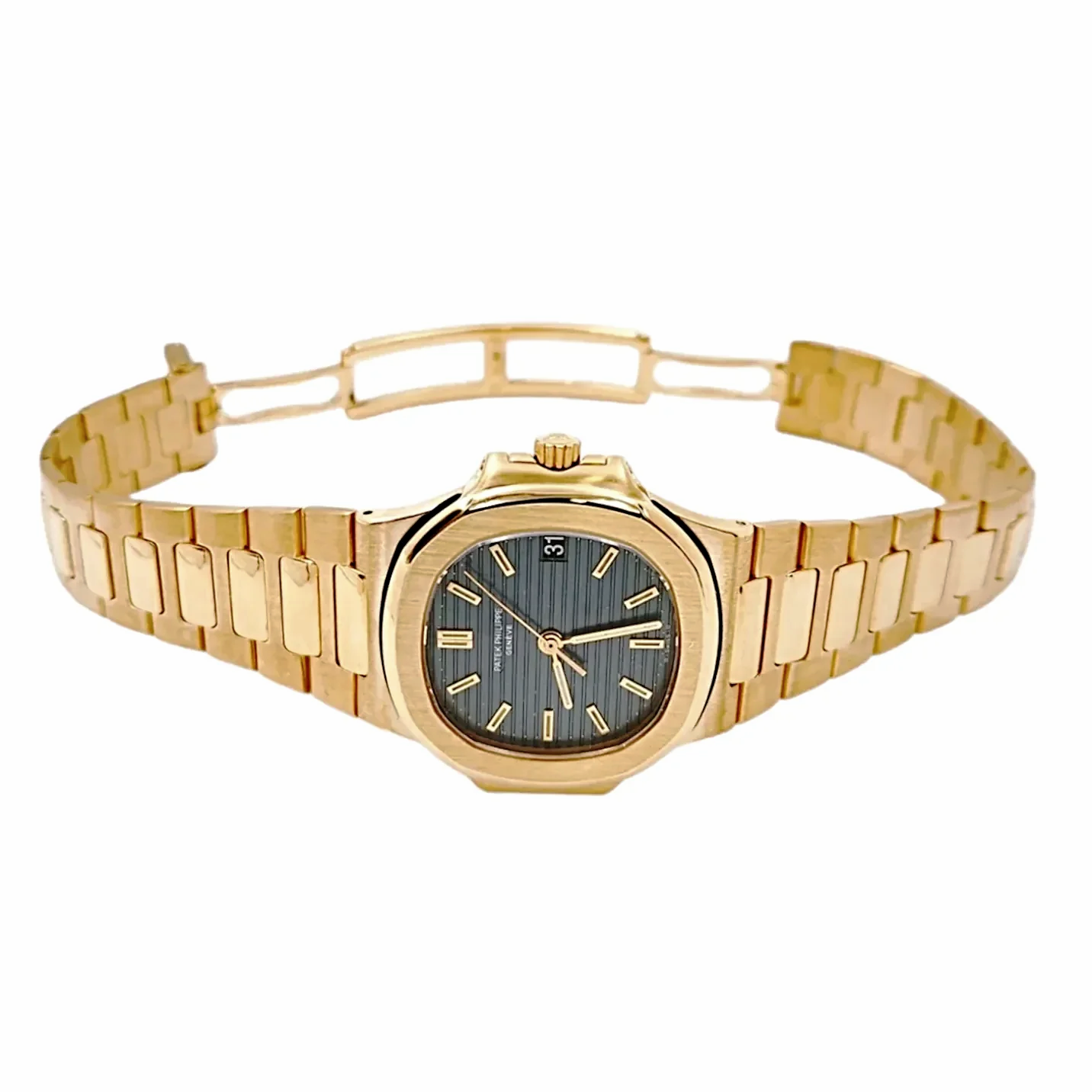Men's Patek Philippe 37mm Nautilus - 18K Yellow Gold Watch with Blue Dial. (Pre-Owned 3800)