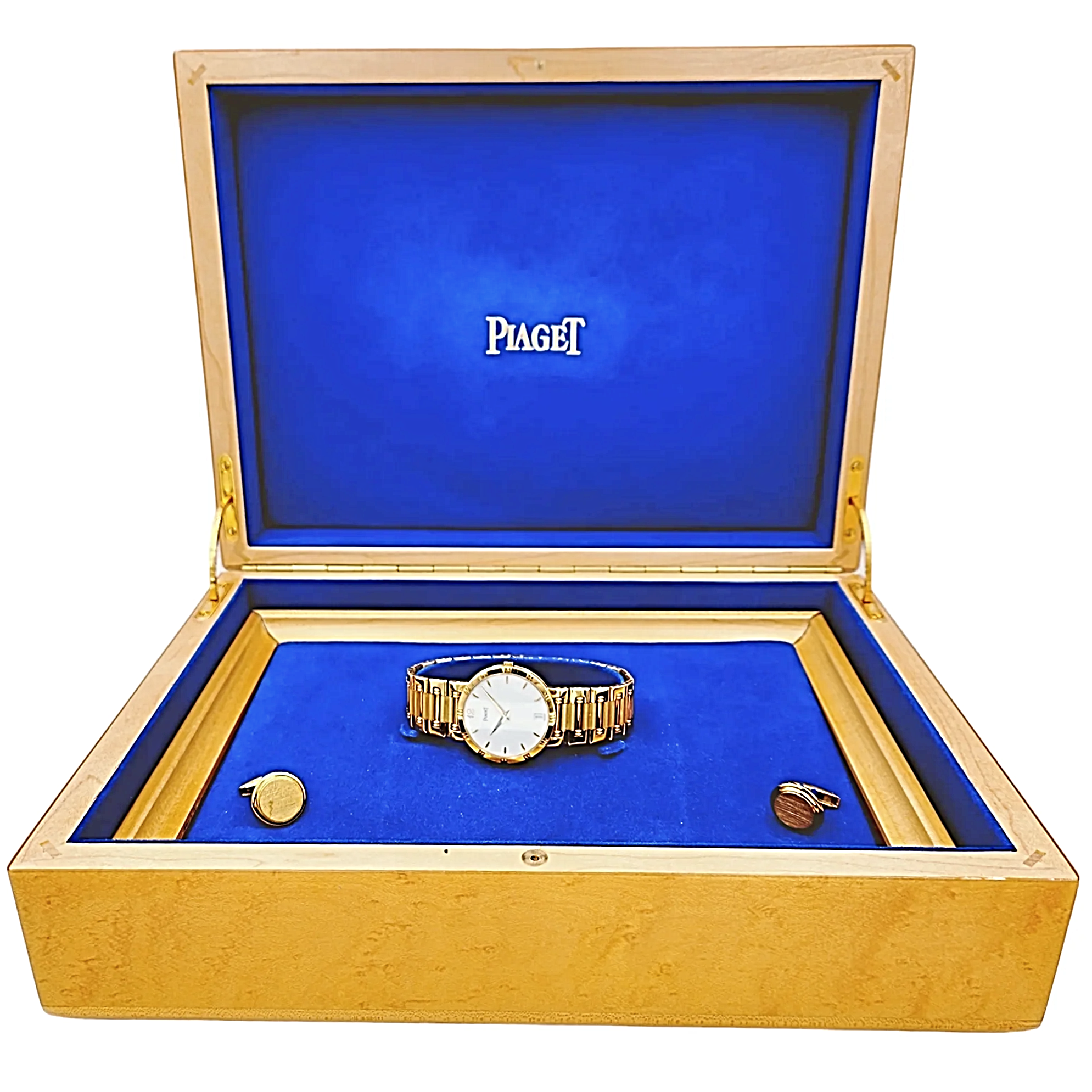 Men's Piaget 31mm Dancer Vintage Solid 18K Yellow Gold Band Watch with White Dial. (Pre-Owned)