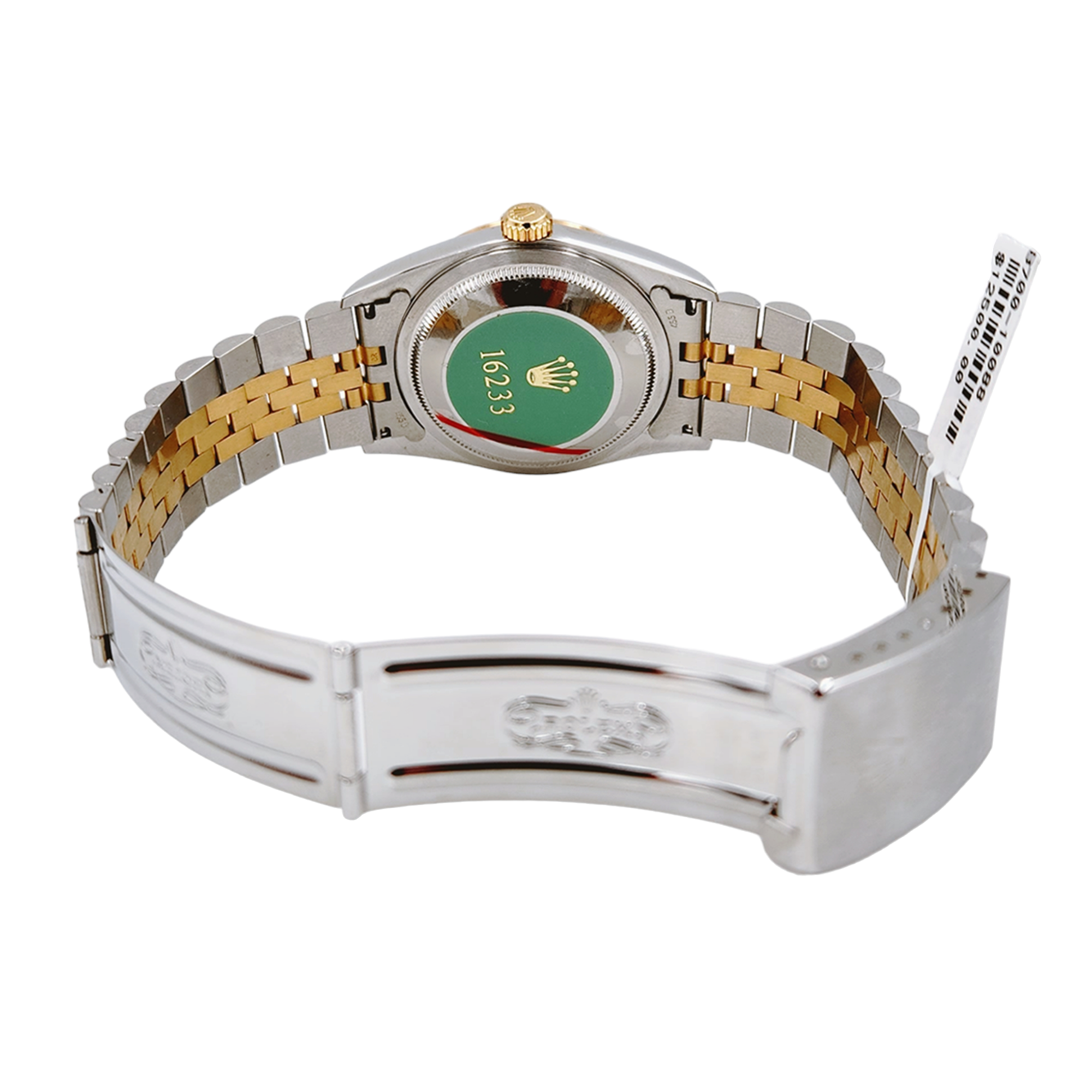 Men's Rolex 36mm DateJust Two Tone 18K Yellow Gold / Stainless Steel Watch with Fluted Bezel and Champagne Dial. (UNWORN 16233)