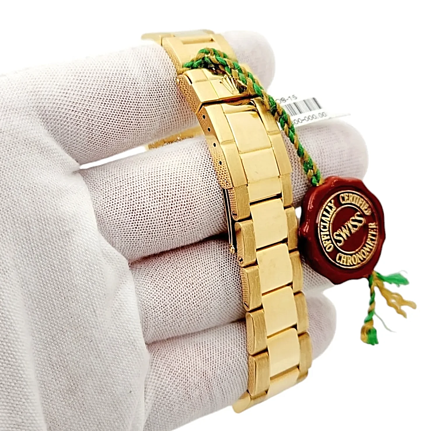 Men's Rolex 40mm Daytona 18K Solid Yellow Gold Watch with White Chronograph Dial. (Pre-Owned 16528)
