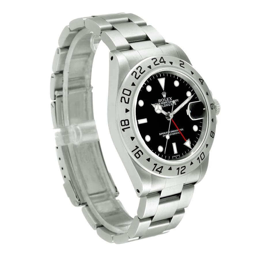 1998 Men's Rolex 40mm Explorer II Stainless Steel Watch with Oyster Band and Black Dial. (Pre-Owned 16570)