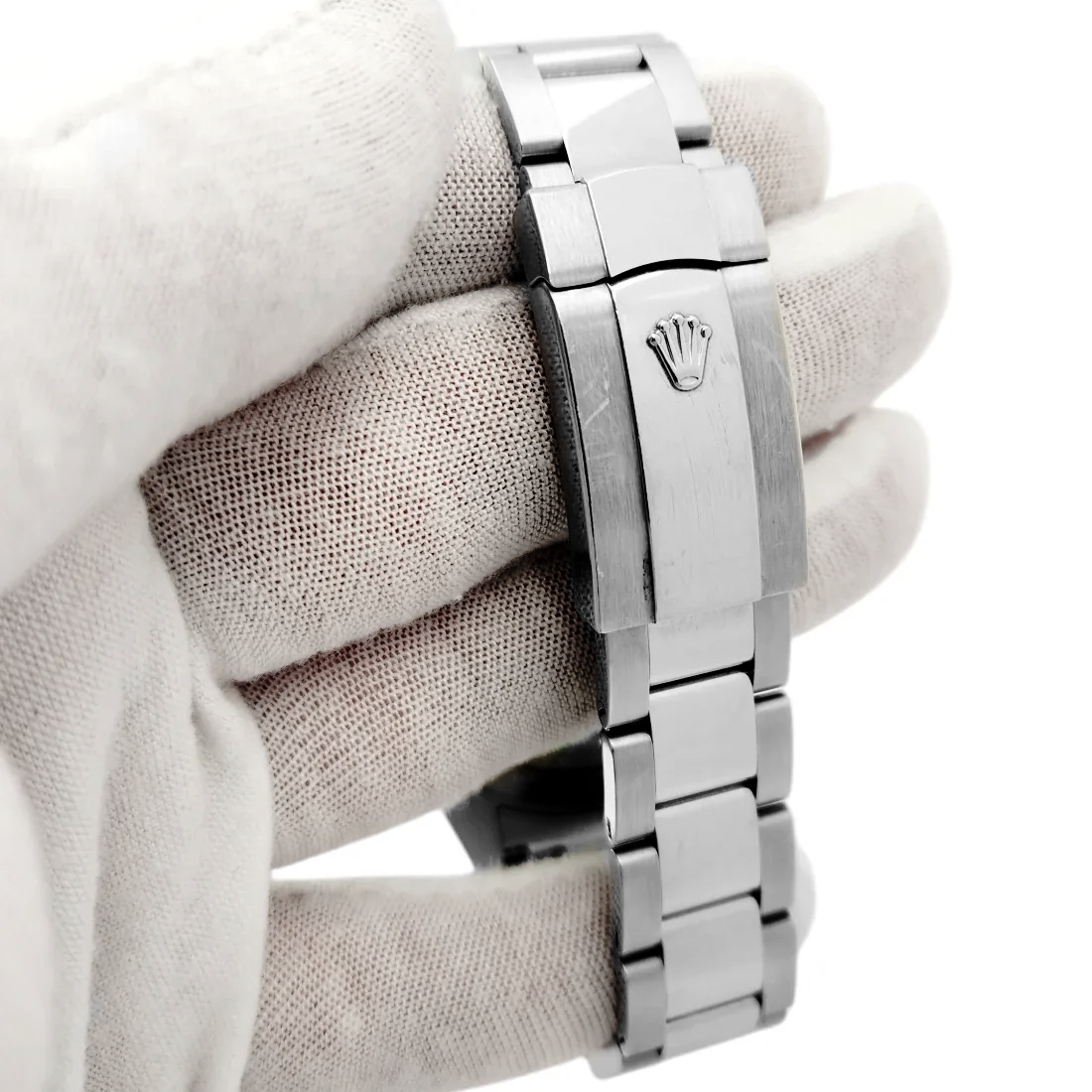Men's Rolex 41mm DateJust Stainless Steel Watch with Black Dial and Fluted Bezel. (Pre-Owned 116334)