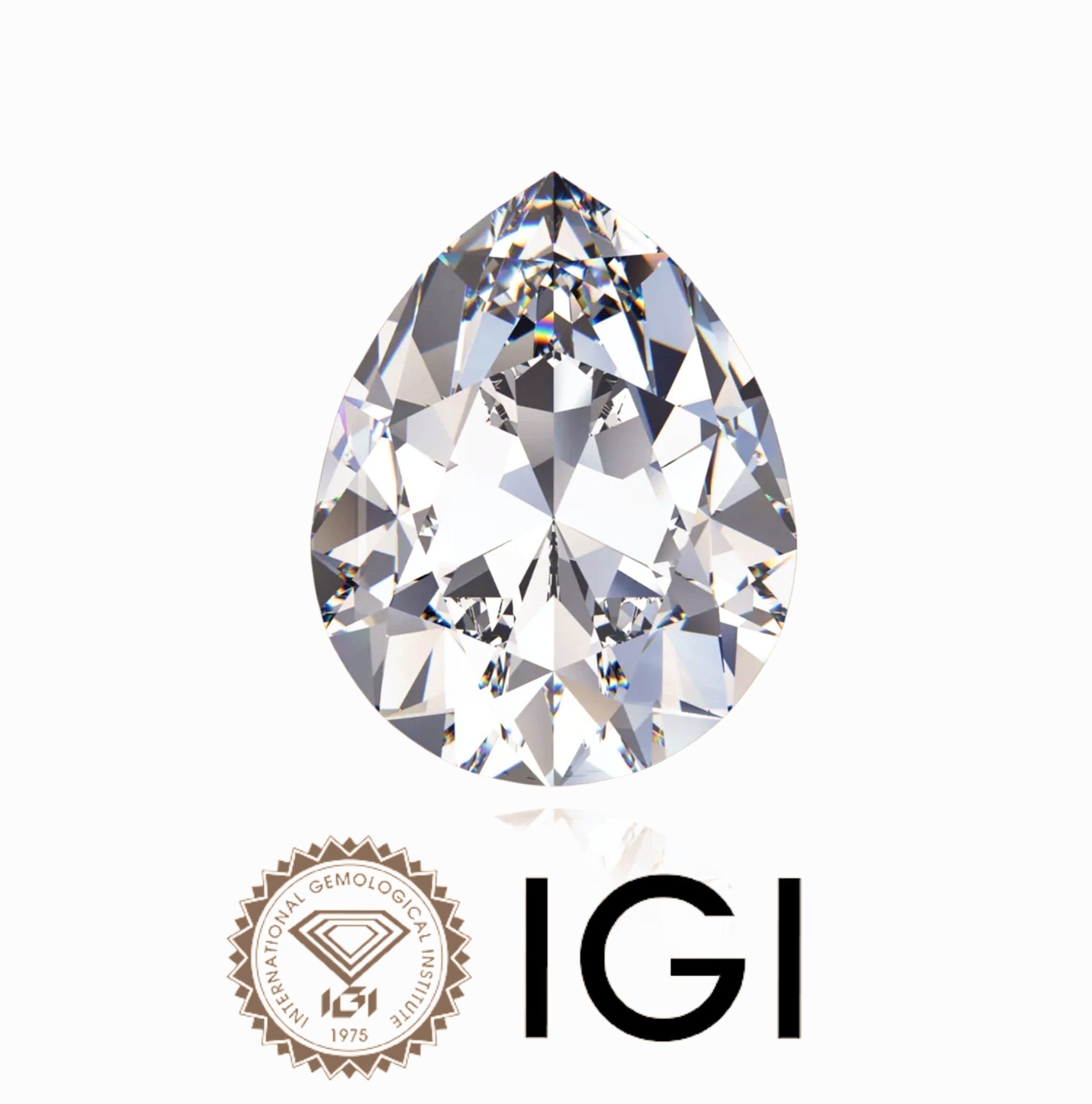 1.08 Carat Pear Wholesale IGI Certified Lab Grown Loose Diamond. (Clarity VVS2 / E Color)