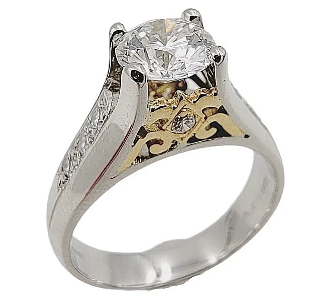 Platinum 2 Tone Wedding Ring.