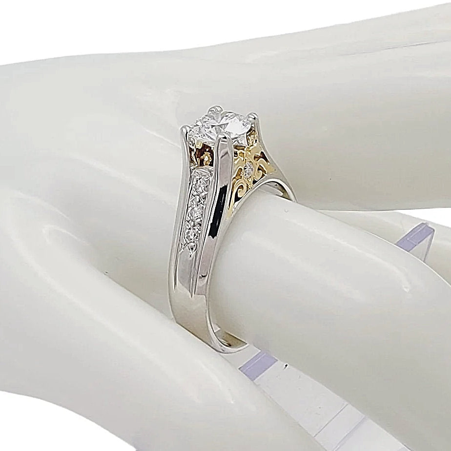 Platinum 2 Tone Wedding Ring.