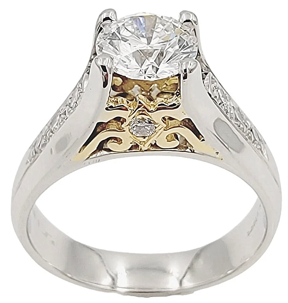 Platinum 2 Tone Wedding Ring.