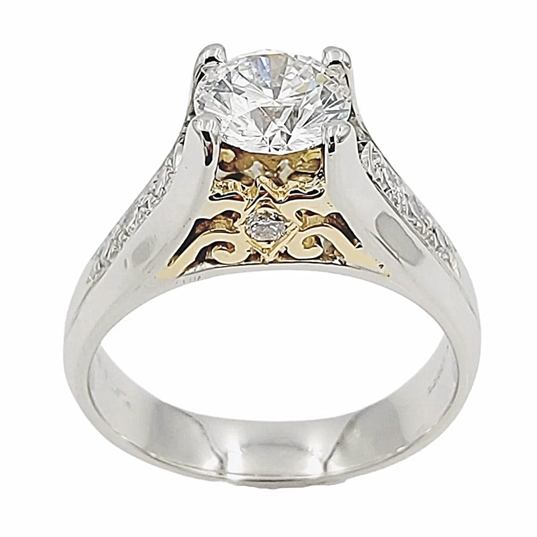 Platinum 2 Tone Wedding Ring.