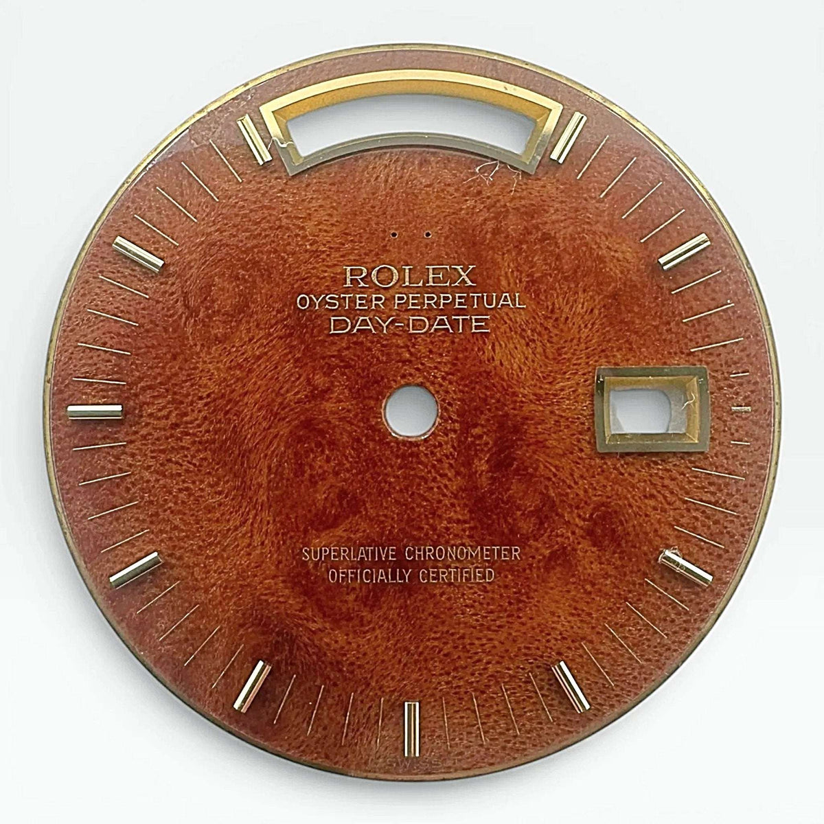 Original Rolex 36mm Day-Date Vintage President Dial with Burl Wood. (Ref. 18038 / 18078)