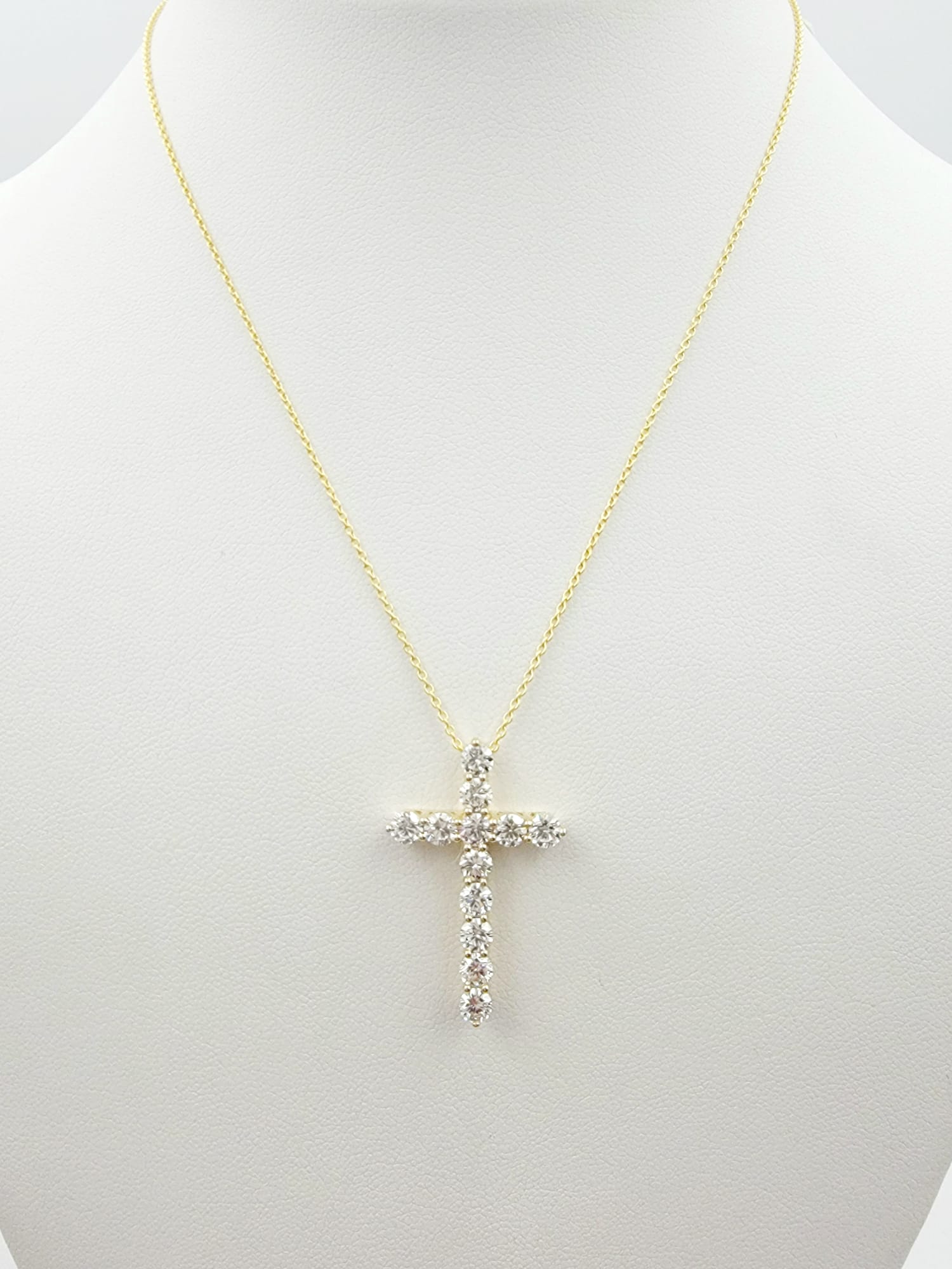 14k 2.27ct Lab Grown Diamond Cross