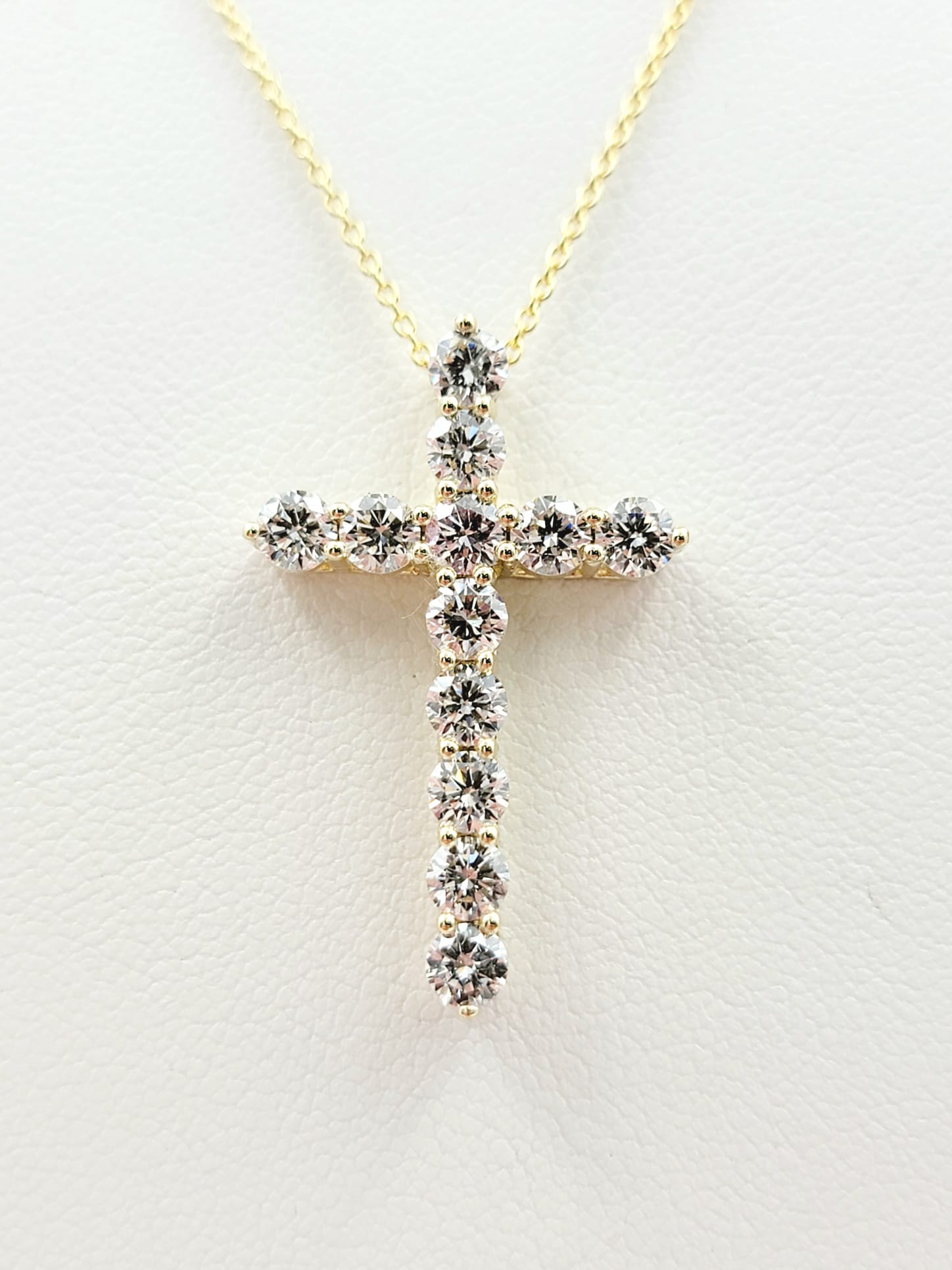 14k 2.27ct Lab Grown Diamond Cross