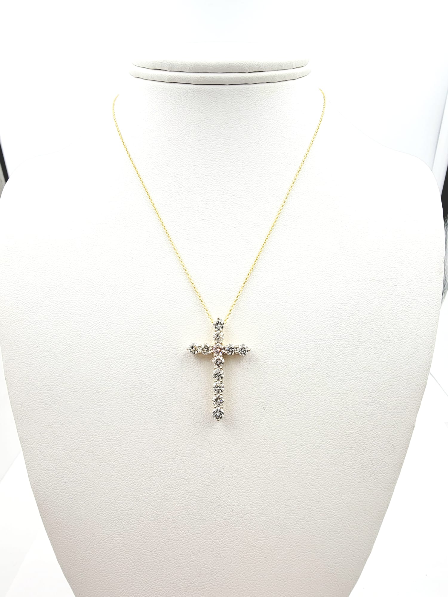 14k 2.27ct Lab Grown Diamond Cross