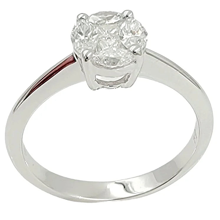18K White Gold Diamond Engagement Ring.
