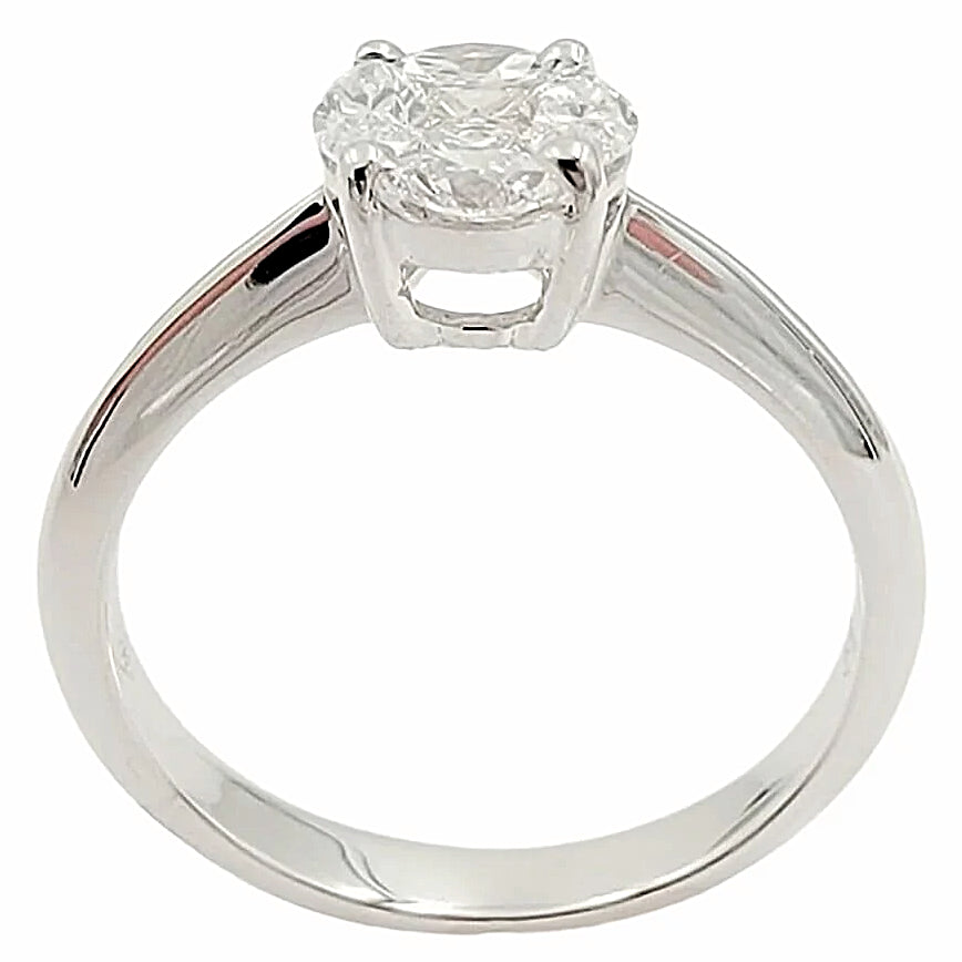 18K White Gold Diamond Engagement Ring.