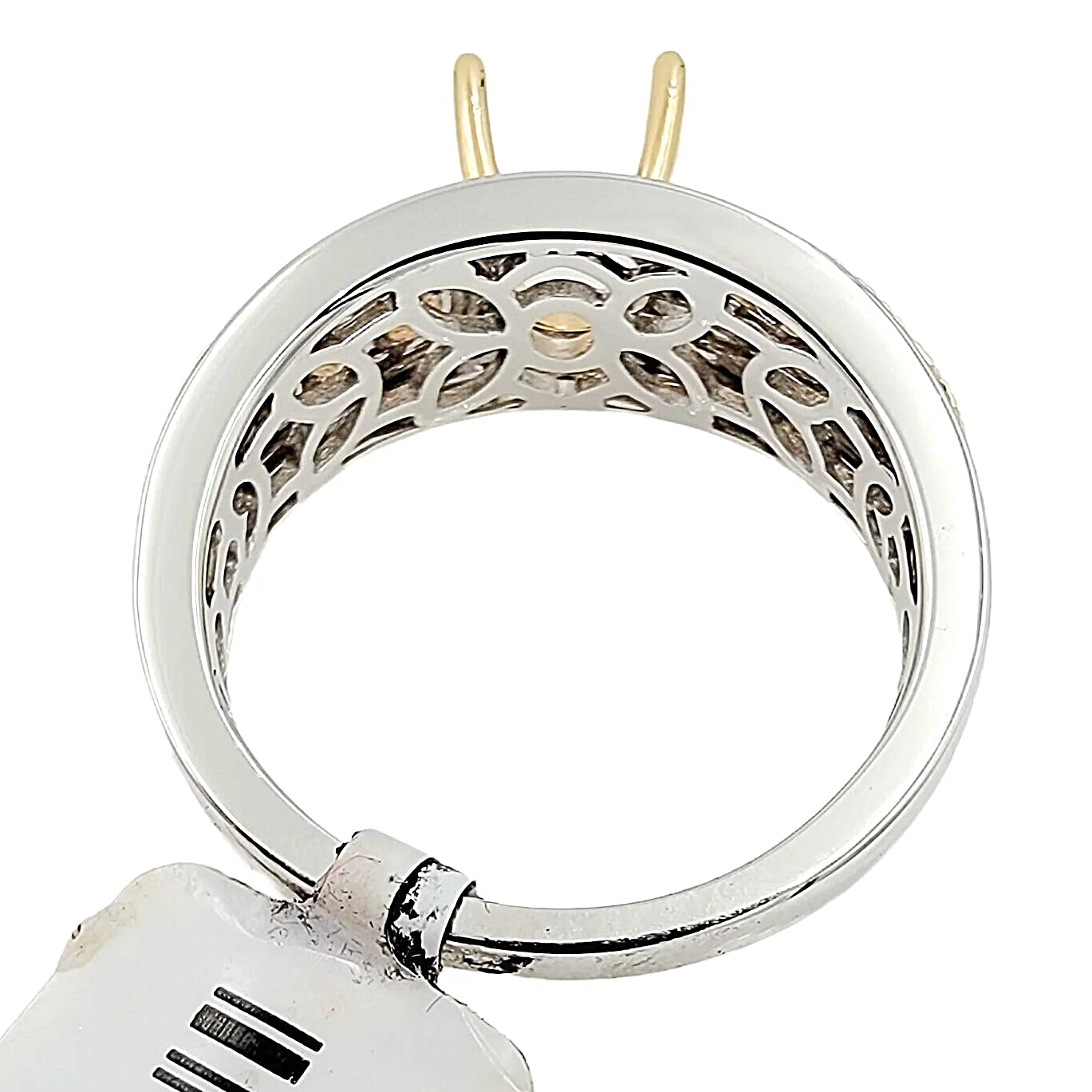 18K White / Rose Gold Engagement Ring Setting.