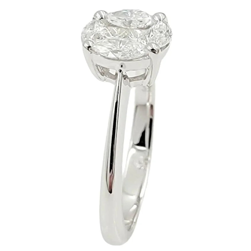 18K White Gold Diamond Engagement Ring.