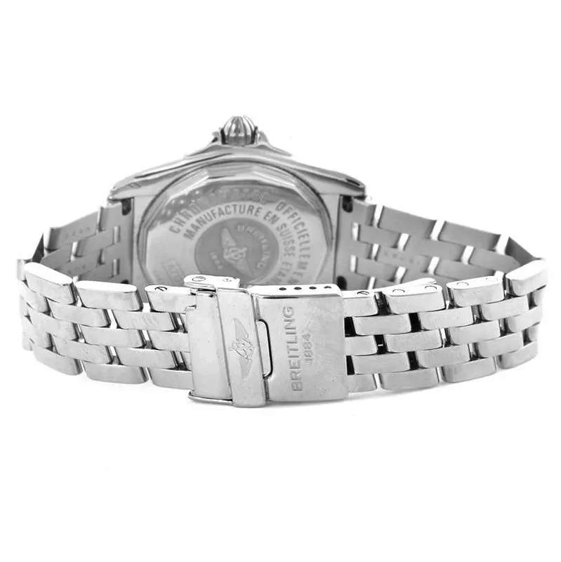 Ladies Breitling 32mm Cockpit Lady Stainless Steel Watch with Off-White Silver Diamond Dial and Rotating Bezel. (Pre-Owned A71356)