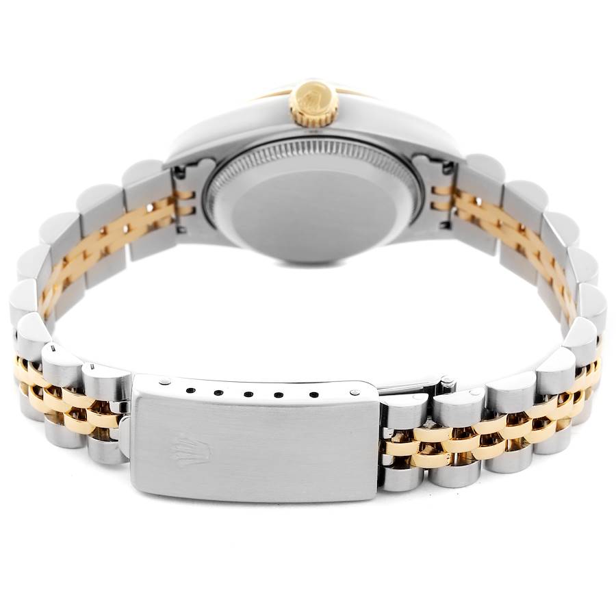 1997 Ladies Rolex 26mm Datejust Two Tone 18K Yellow Gold / Stainless Steel Watch with Black Dial and Fluted Bezel. (Pre-Owned 69173)