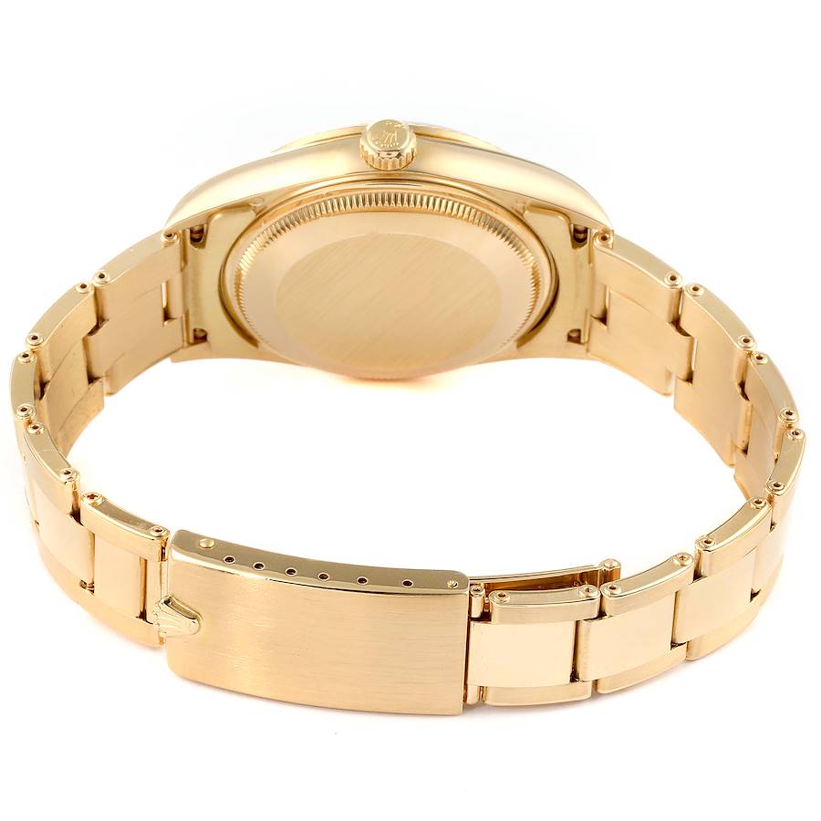 Men's Rolex 34mm Date Presidential 18K Yellow Gold Watch with Gold Dial and Fluted Bezel. (Pre-Owned 15238)