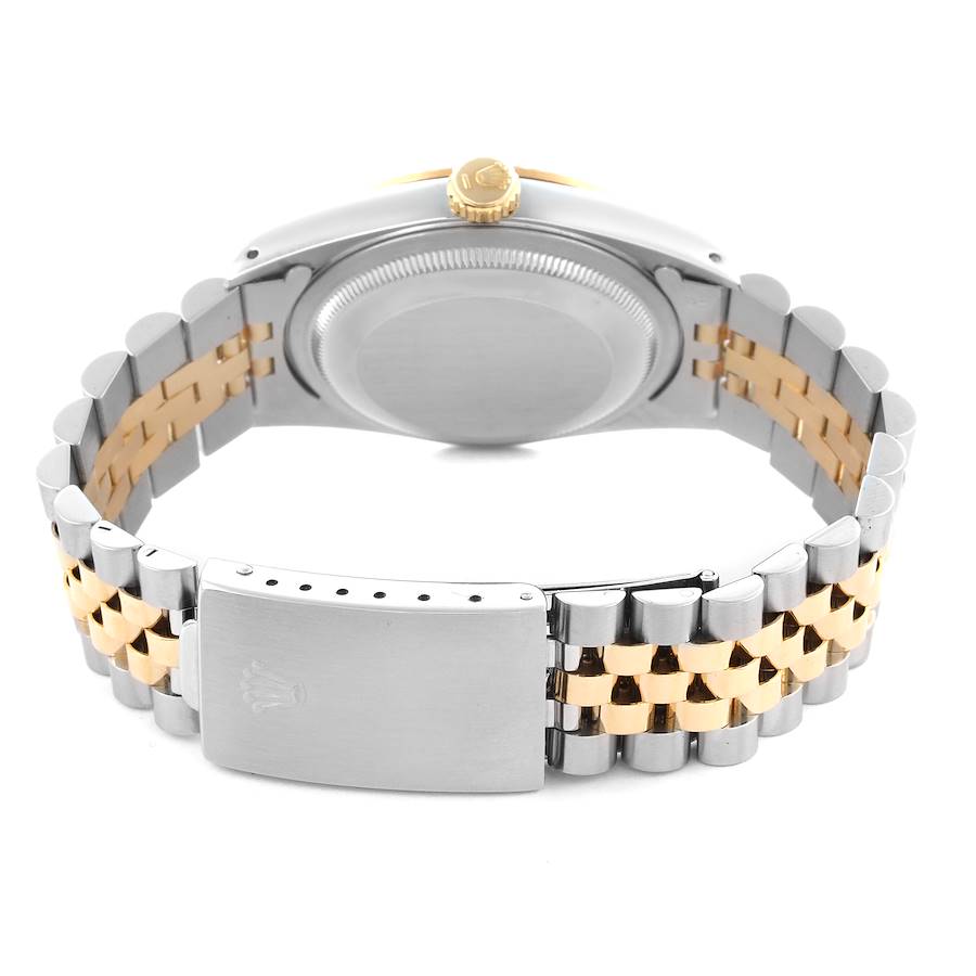 Men's Rolex 36mm DateJust Two Tone 18K Gold / Stainless Steel Watch with Champaigne Diamond Dial and Fluted Bezel. (Pre-Owned 16233)