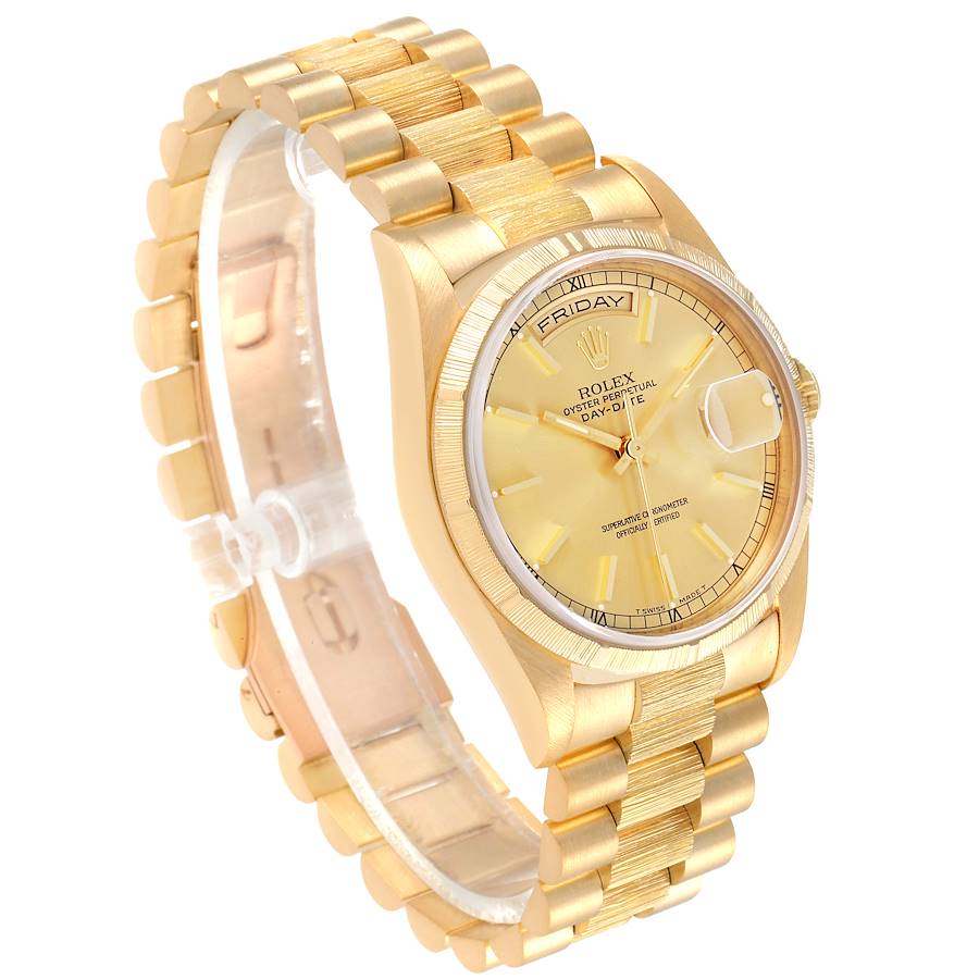 Men's Rolex 36mm Presidential 18K Yellow Gold Watch with Gold Dial and Fluted Bezel. (Pre-Owned)