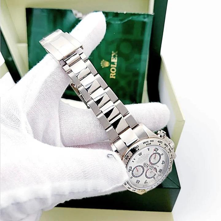 Men's Rolex 40mm Daytona - 18K White Gold Watch with Silver Chronograph Dial. (Pre-Owned 116509)